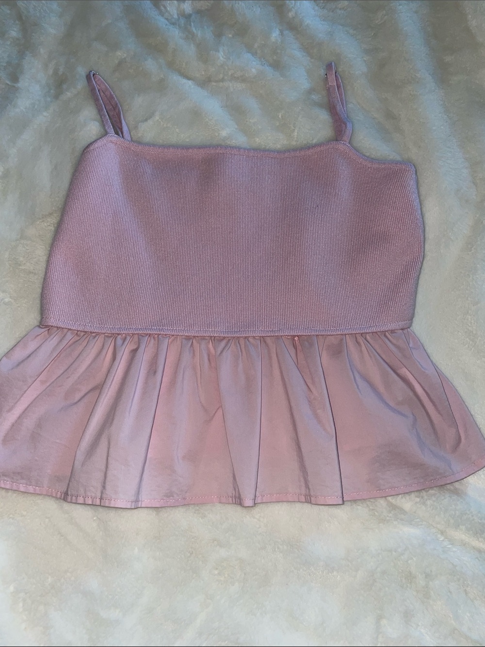 Blue Blush Size L Light Pink Knit Camisole Top